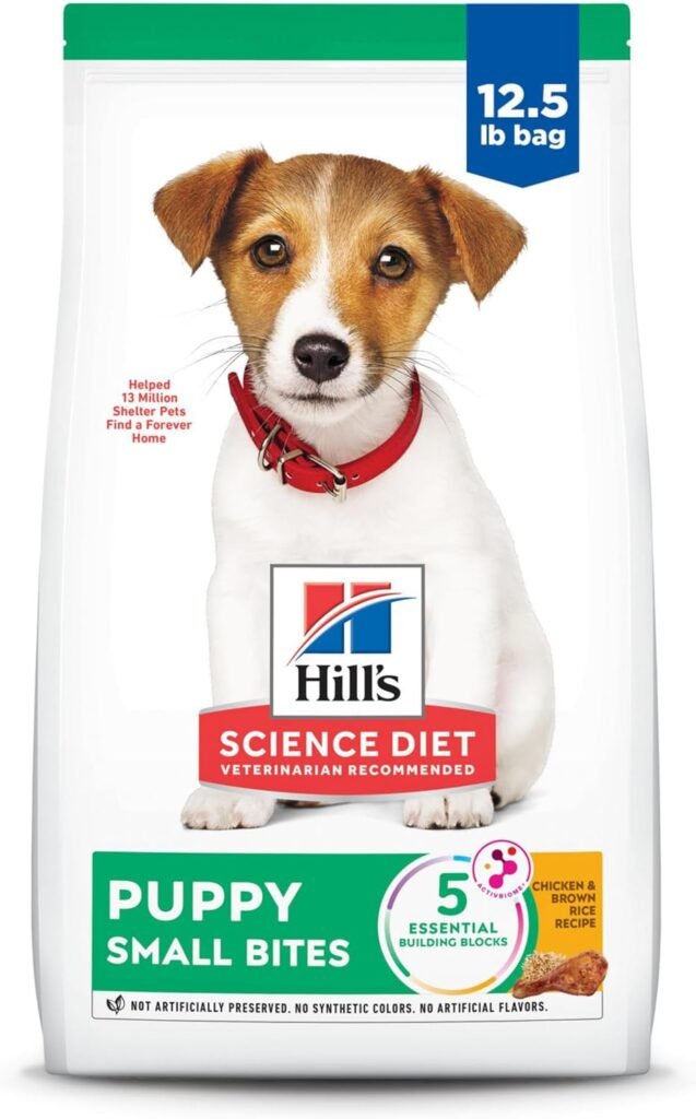 05 Hill's Science Diet Puppy Small Bites Chicken Meal & Brown Rice Recipe Dry Dog Food, 12.5 lb. Bag