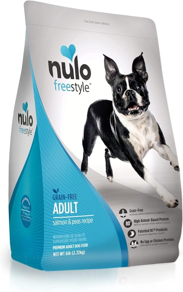 Nulo Freestyle Adult Dog Food, Premium All Natural Grain-Free Dry Small Kibble Dog Food, with BC30 Probiotic for Healthy Digestion, and High Animal-Based Protein with no Chicken or Egg Alternatives (review)