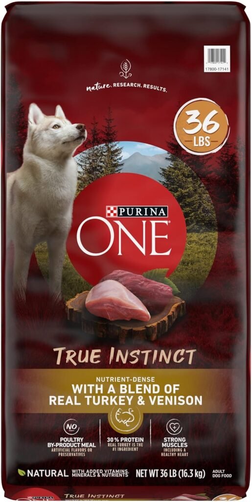 01 Purina ONE True Instinct With A Blend Of Real Turkey and Venison Dry Dog Food - 36 lb. Bag