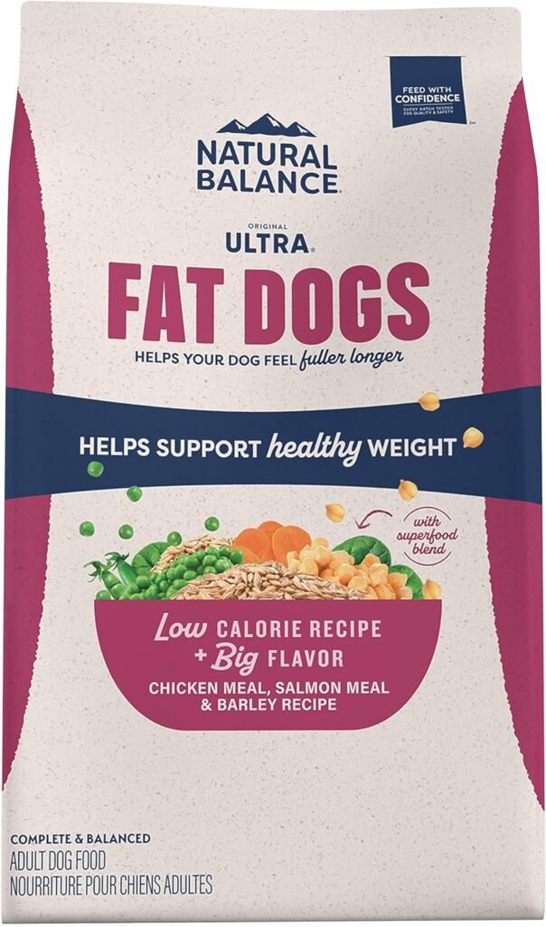 04 Natural Balance Original Ultra Fat Dogs Chicken Meal, Salmon Meal & Barley Recipe Adult Dry Dog Food, 24 lbs.