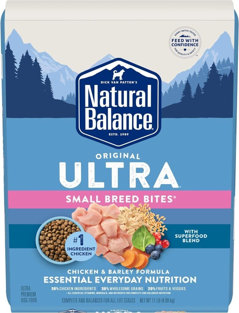 06 Natural Balance Original Ultra Chicken & Barley Small-Breed Bites Dry Dog Food 11 Pound (Pack of 1)