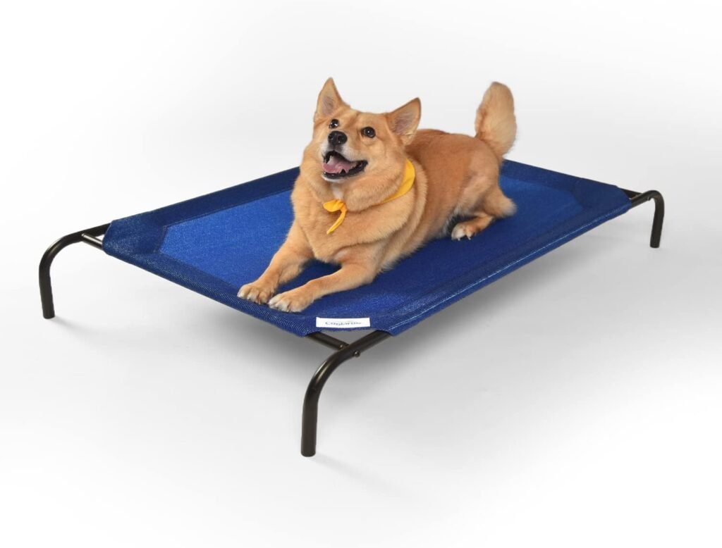 10 Coolaroo The Original Cooling Elevated Dog Bed, Indoor and Outdoor, Large, Aquatic Blue