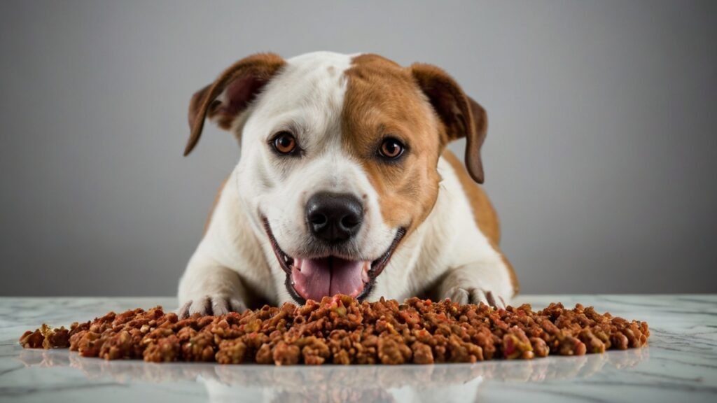 Dog having Moist and Meaty Dog Food