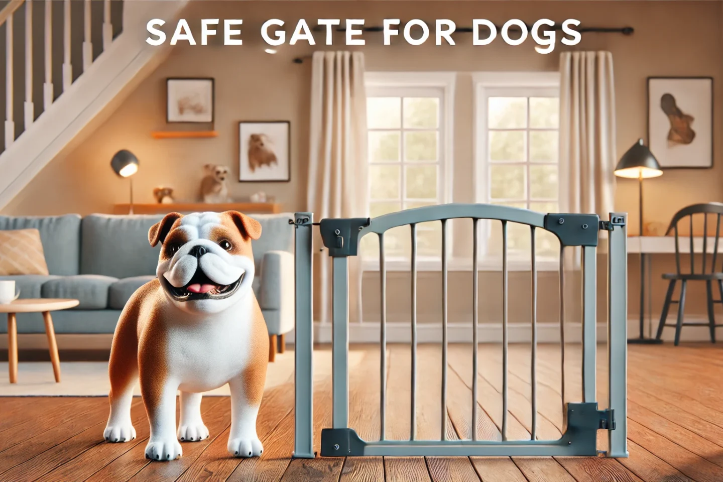 Safe gate for dogs .