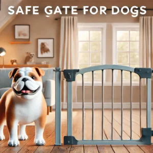 Safe gate for dogs .