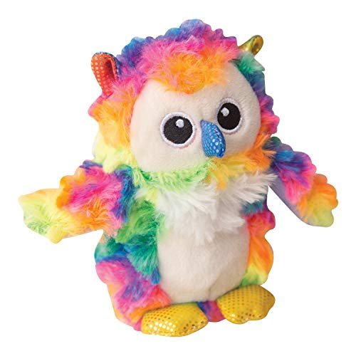 Health Extension SNUG AROOZ Cute Baby Hootie The Owl, Stuffed Animals for Dogs, Cool Puppy Toys, Tough & Durable Soft Crinkle & Squeaky for Chewers, Puppy Supplies, for Pet - (5 inches, Rainbow)